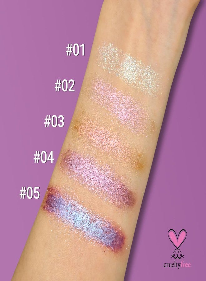 Erinde كريم ظلال العيون إيريندي تشامليون، لوحة مكياج ظلال العيون اللامعة ذات الألوان المتغيرة، هايلايتر معدني لامع عالي الصبغة يدوم طويلاً، خالي من القسوة، 04 بنفسجي موف - Image 4