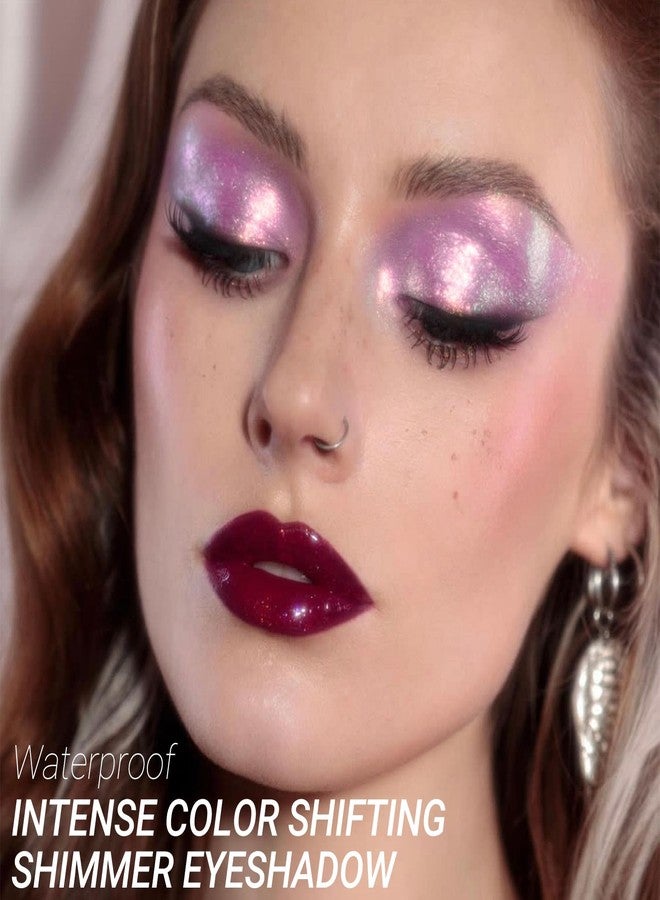 Erinde كريم ظلال العيون إيريندي تشامليون، لوحة مكياج ظلال العيون اللامعة ذات الألوان المتغيرة، هايلايتر معدني لامع عالي الصبغة يدوم طويلاً، خالي من القسوة، 04 بنفسجي موف - Image 3