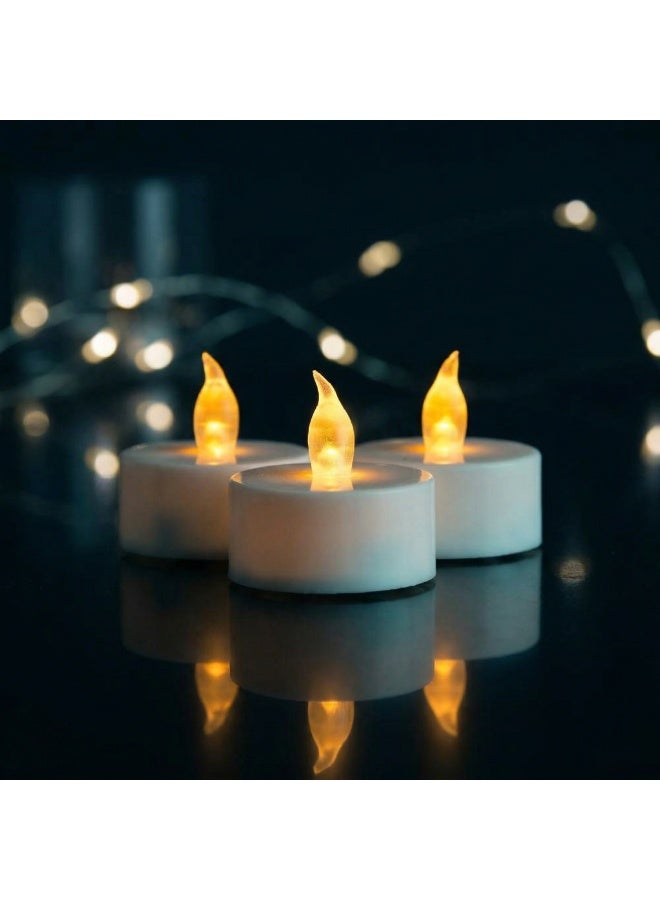 Mado Gallery LED Tea Light Candles Flameless Flickering Warm White Lights | Safe Decorative Candles for Home Décor Parties Vases Events Table Centerpieces and Romantic Ambient Lighting | 24 Pack - Image 3