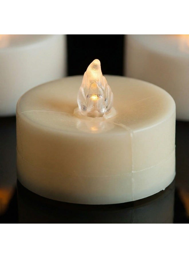 Mado Gallery LED Tea Light Candles Flameless Flickering Warm White Lights | Safe Decorative Candles for Home Décor Parties Vases Events Table Centerpieces and Romantic Ambient Lighting | 24 Pack - Image 4