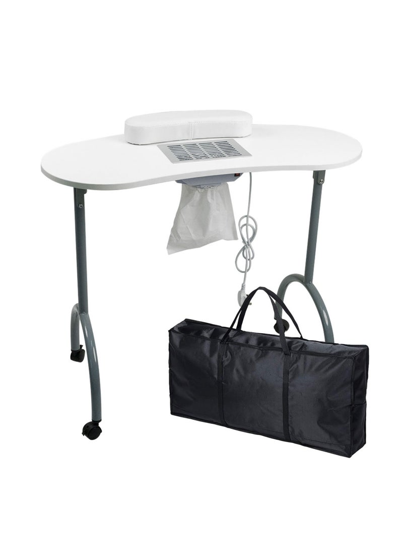 Meishida Manicure Table Foldable Nail Desk with Dust Collector and Storage Bag - Image 1