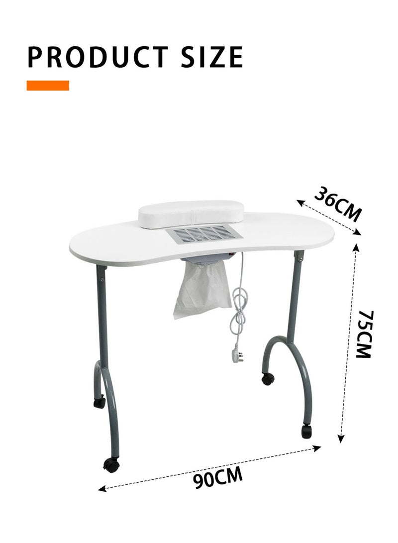 Meishida Manicure Table Foldable Nail Desk with Dust Collector and Storage Bag - Image 2
