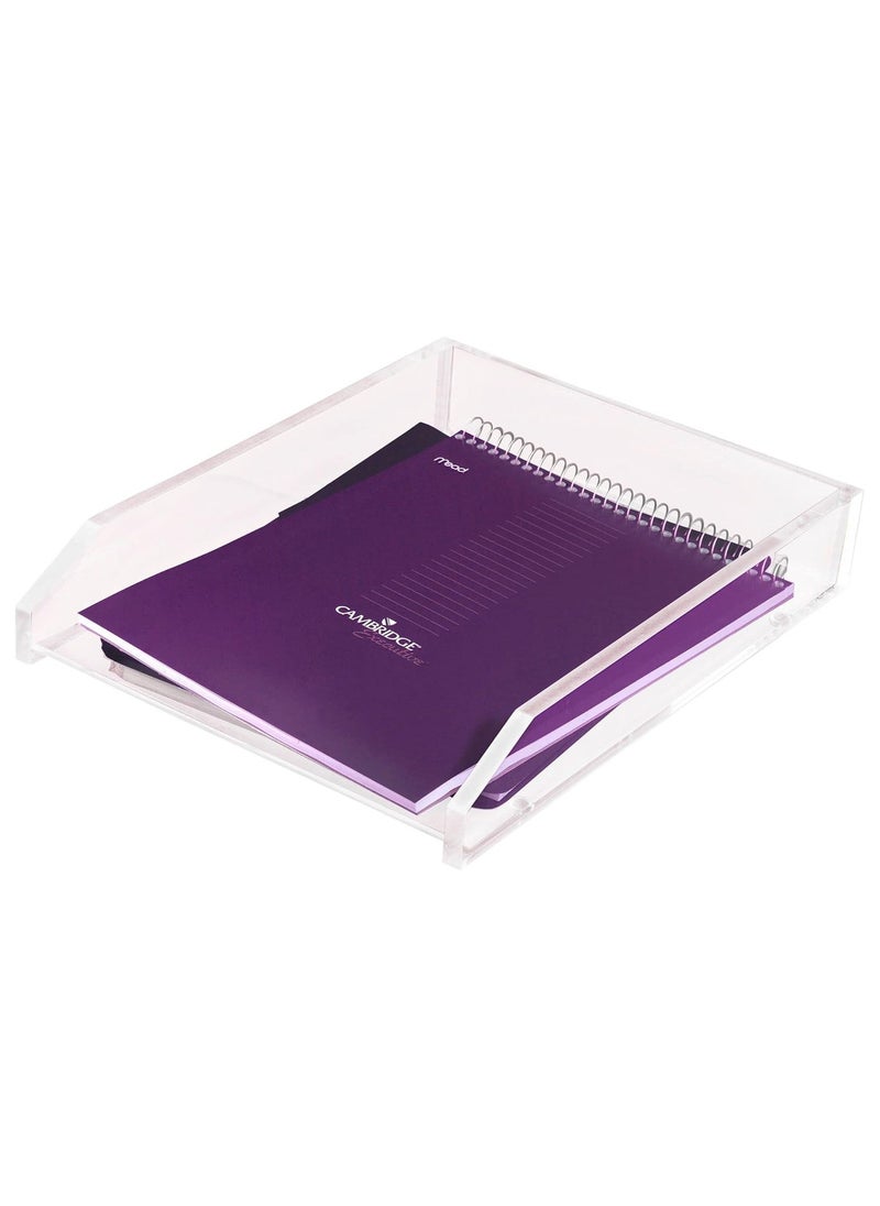 TPGP Acrylic Single Letter Tray, 10.6-Inch Wide x 13.9-Inch Deep x 2.5-Inch High, Clear  - Image 3