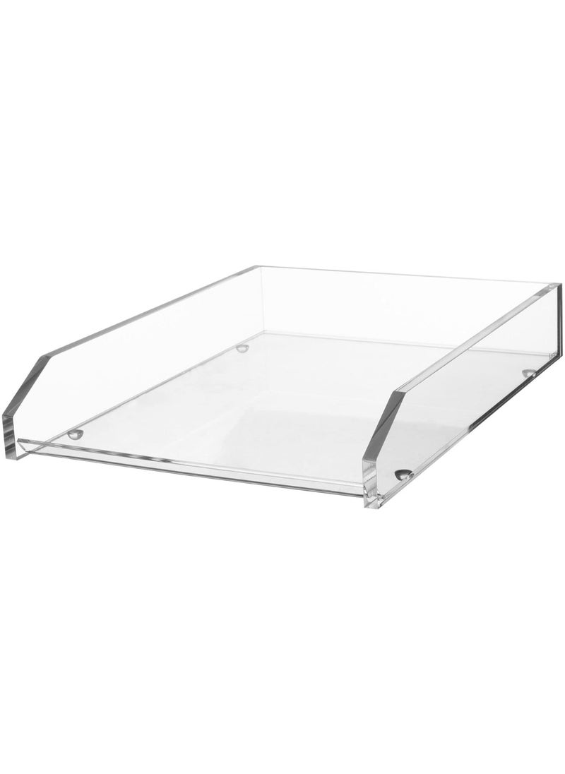 TPGP Acrylic Single Letter Tray, 10.6-Inch Wide x 13.9-Inch Deep x 2.5-Inch High, Clear  - Image 1