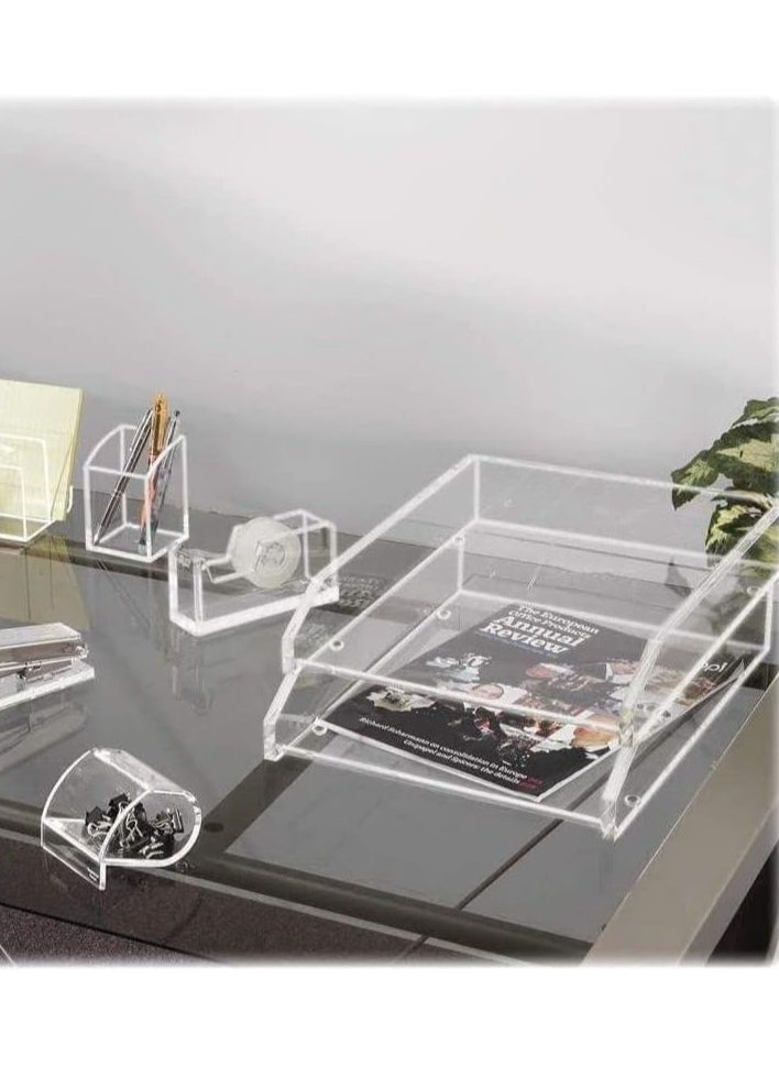 TPGP Acrylic Single Letter Tray, 10.6-Inch Wide x 13.9-Inch Deep x 2.5-Inch High, Clear  - Image 2