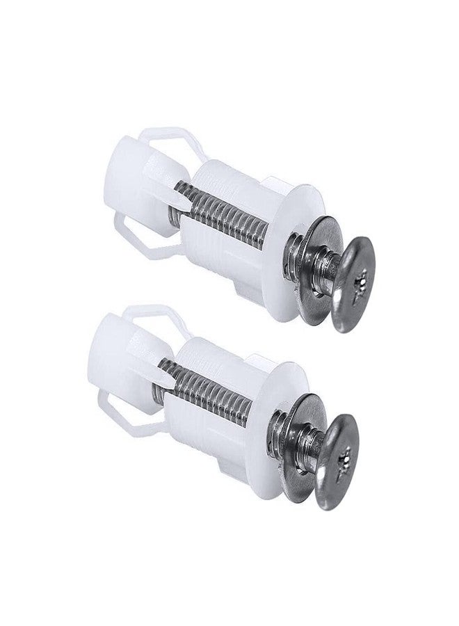 SEIWEI 2Pcs Top Fix Toilet Seat Screws Nut Cover Lid Pan Fixing WC Blind Hole Fitting Kits Universal Bathroom Accessories Replacement Toilet Lid Top Fixing Hinges Screws - Image 1