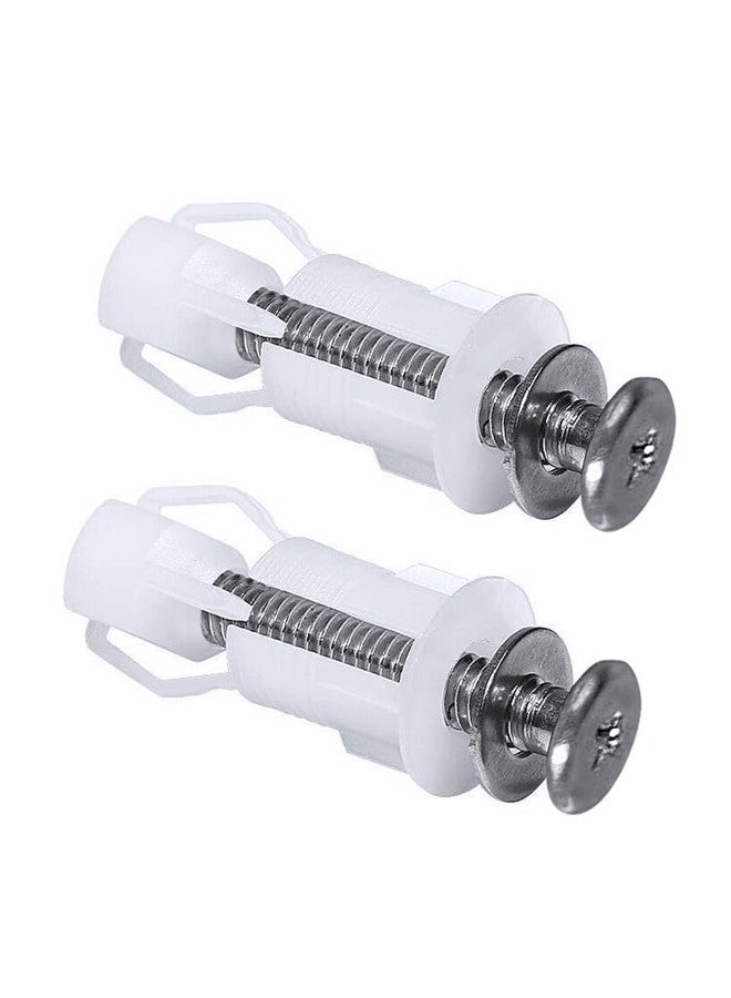 SEIWEI 2Pcs Top Fix Toilet Seat Screws Nut Cover Lid Pan Fixing WC Blind Hole Fitting Kits Universal Bathroom Accessories Replacement Toilet Lid Top Fixing Hinges Screws - Image 2