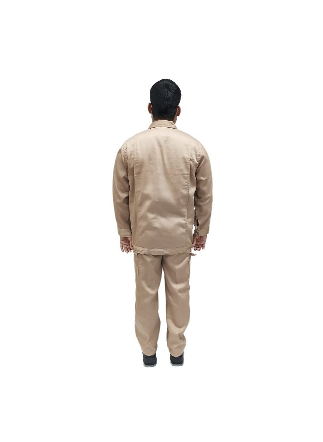 Armour Production AP 2-Piece Body Protection Suit - Khaki Color | Rugged Industrial Workwear | Durable PPE Safety Clothing for Construction & Hazardous Work Environments | Size-XL  - Image 3