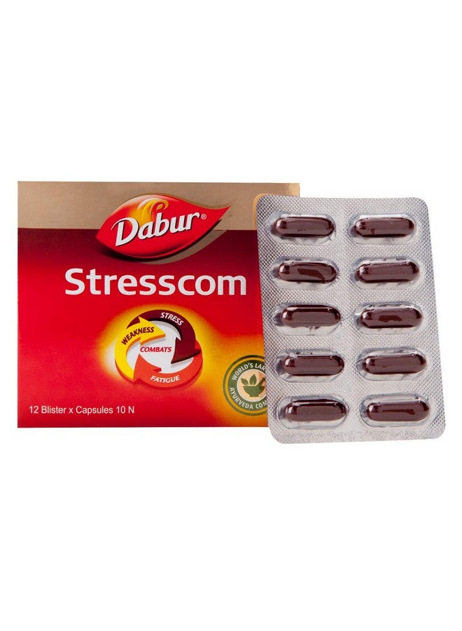 Dabur دابور ستريس كوم أشواغاندا - 120 كبسولة (10 كبسولات × 12 شريط)  - Image 1