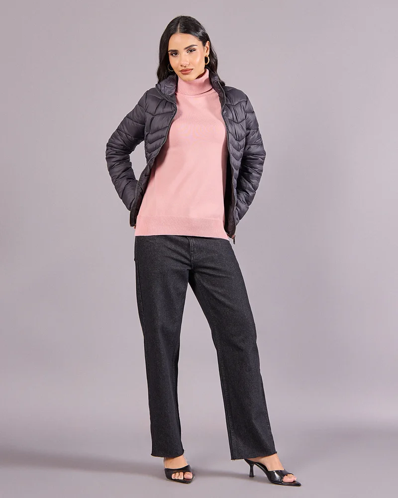 Redtag Women Pink Plain Pullover
