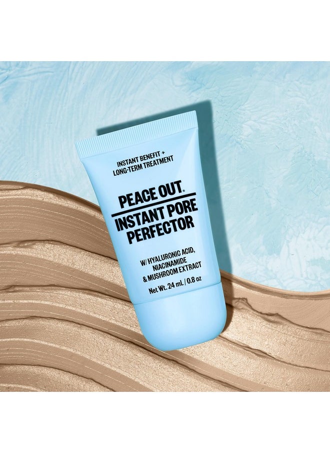 PEACE OUT - Skincare Instant Pore Perfector ; Skin Primer To Blur Pores Reduce Redness And Extend Makeup Wear ; Instant Filter Finish ; Hyaluronic Acid And Niacinamide ; Silicone Free (0.8 Oz) - Image 1