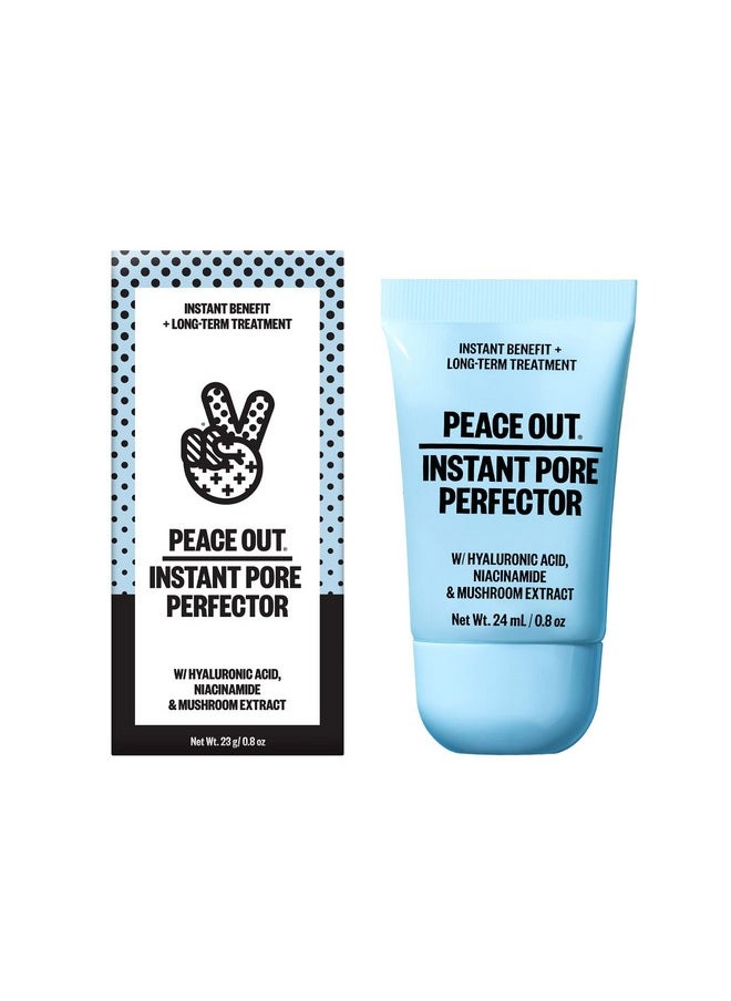 PEACE OUT - Skincare Instant Pore Perfector ; Skin Primer To Blur Pores Reduce Redness And Extend Makeup Wear ; Instant Filter Finish ; Hyaluronic Acid And Niacinamide ; Silicone Free (0.8 Oz) - Image 1