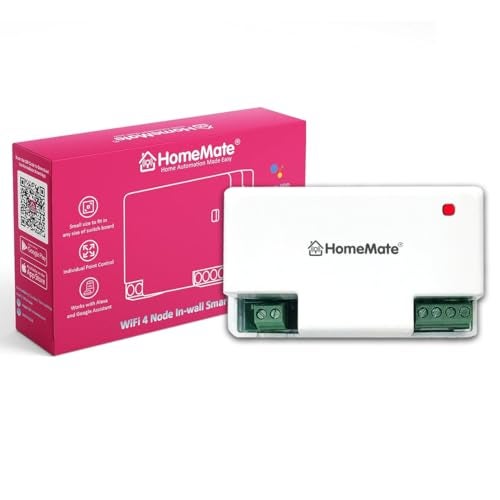 Home Mate HomeMate WiFi 4 Node Smart Switch | No Hub Required | Retro Fit with Manual Control | Home Automation | Works with Amazon Alexa, Google Assistant & Siri - Image 1