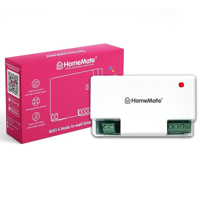 Home Mate HomeMate WiFi 4 Node Smart Switch | No Hub Required | Retro Fit with Manual Control | Home Automation | Works with Amazon Alexa, Google Assistant & Siri - Image 5