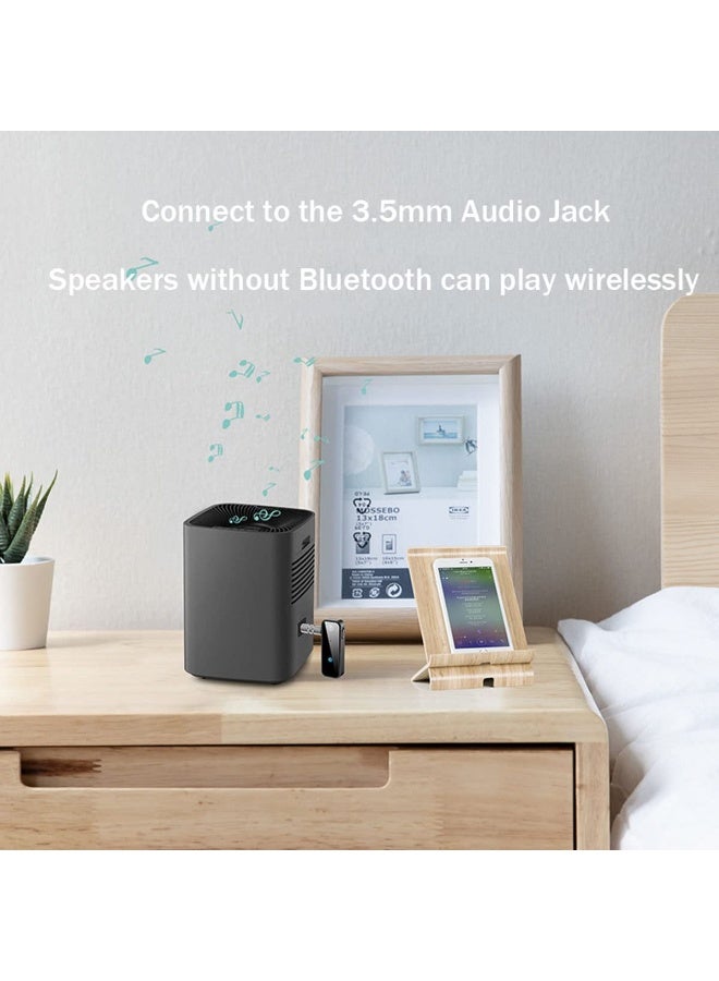 شابية محول صوت لاسلكي صغير محمول 3.5 ملم للمنزل والسيارة والكمبيوتر والموسيقى وسماعات الرأس ومكبرات الصوت 2 في 1 بتقنية بلوتوث 5.0 - Image 3