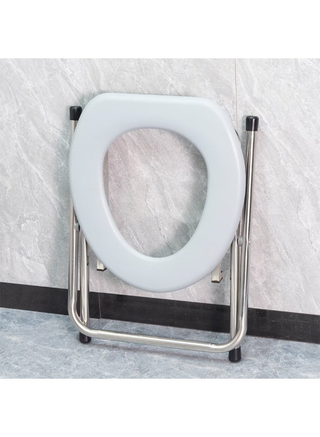 McDou Folding Toilet Chair, Portable Toilet Stool, Movable Toilet Stool, Emergency Toilet Chair with Soft Seat for The Elderly, Pregnant Women and Disabled People - Image 2
