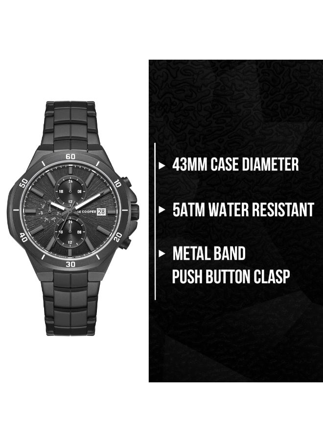 Lee Cooper Men's Multi Function Display Watch With Black Metal Strap - LC08087.660  - Image 2