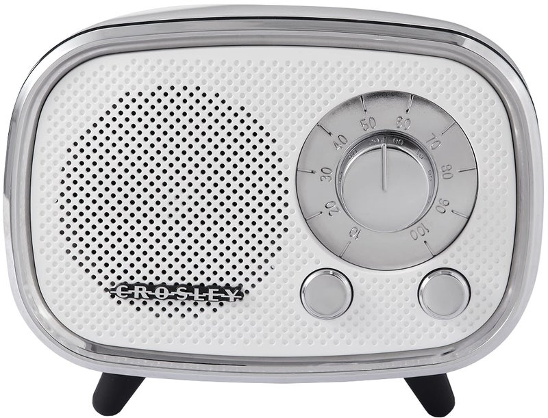 Crosley CR3039A-WH Rondo Retro Portable Rechargeable Bluetooth Speaker, White - Image 2