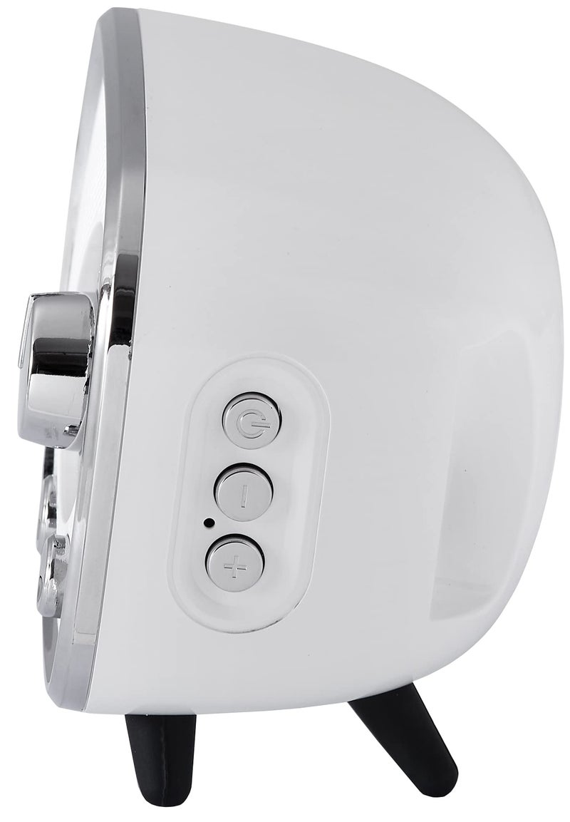 Crosley CR3039A-WH Rondo Retro Portable Rechargeable Bluetooth Speaker, White - Image 3