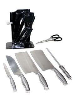 AGD 5-Piece Kitchen Knife Set Stainless Steel With Stand YG-606 Black / Silver  - Image 2