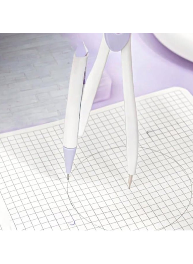 Heavy Duty Compasses Student School Supplies Mathematical Drawing Measuring Compasses Stationery, Stationery Geometry Circle Drawing Compasses Grey Color - Image 2