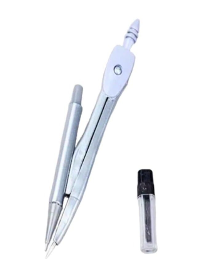 Heavy Duty Compasses Student School Supplies Mathematical Drawing Measuring Compasses Stationery, Stationery Geometry Circle Drawing Compasses Grey Color - Image 4