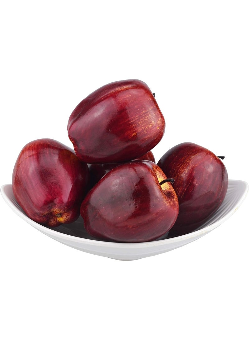 8 Pcs Simulation Lifelike Artificial Fruits Red Delicious Apples Set for Home Decor - Image 3