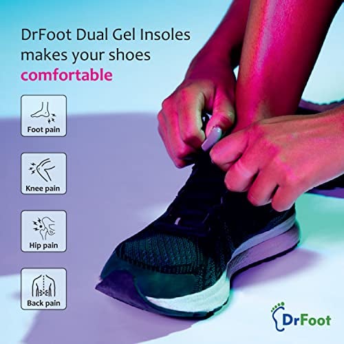 Dr.Foot Dr Foot Gel Insole for Shoes | Flat Feet Arch Support | Women and Men | Silicone Shoe Cushion | All Day Comfort | Dual Gel Technology - Image 5