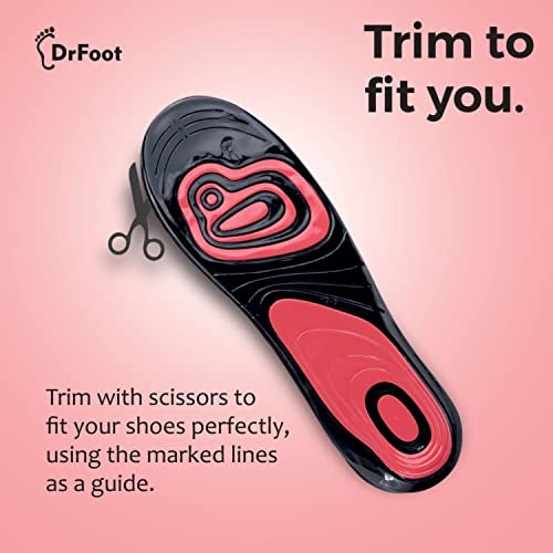 Dr.Foot Dr Foot Gel Insole for Shoes | Flat Feet Arch Support | Women and Men | Silicone Shoe Cushion | All Day Comfort | Dual Gel Technology - Image 3