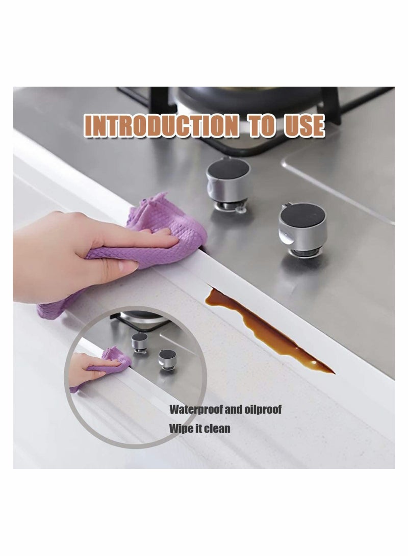 Suntown Caulk Strip Tape 2 Rolls PE Self-Adhesive Decorative Sealing Tape, Used for Kitchen Sink Toilet Bathroom Bathtub Floor Wall Edge Protector 10.5 Feet - Image 4