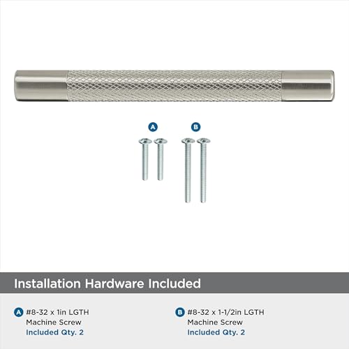 Amerock | Kitchen Cabinet Pull | Satin Nickel | 5-1/16 in (128 mm) Center-to-Center | Bronx | 1 Pack | Furniture Hardware | Cabinet Handle | Bathroom Drawer Pull - Image 5