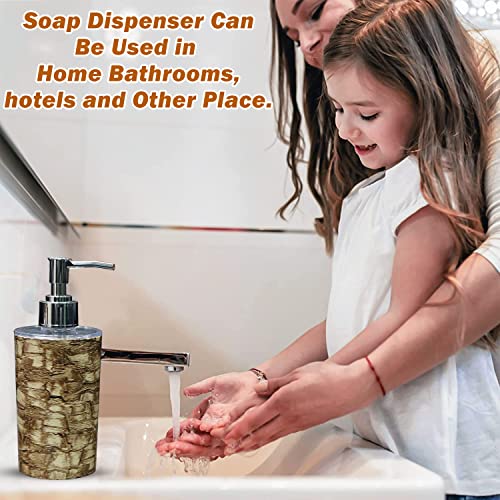 Shenron Liquid Soap Dispenser for Wash Basin & Bathroom, 250 ML Empty Refillable Handwash Bottle with Pump, Wooden Finish Plastic Body for Household use - Image 4