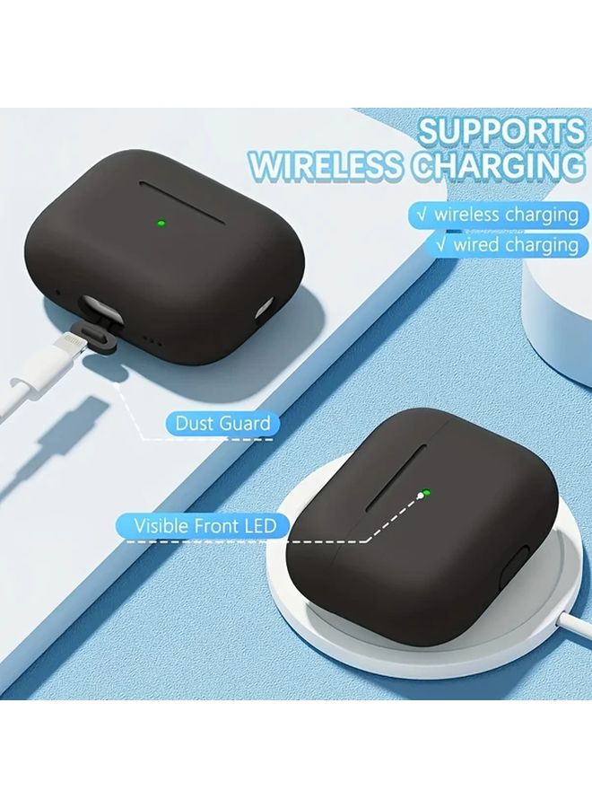 غلاف سيليكون أرجواني فاتح لـ Airpods Pro 2 (2022-2023) مع قلم تنظيف للحماية من الصدمات - Image 4