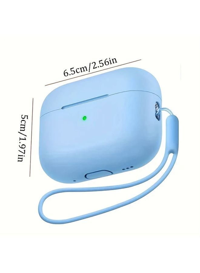 غلاف سيليكون أرجواني فاتح لـ Airpods Pro 2 (2022-2023) مع قلم تنظيف للحماية من الصدمات - Image 3