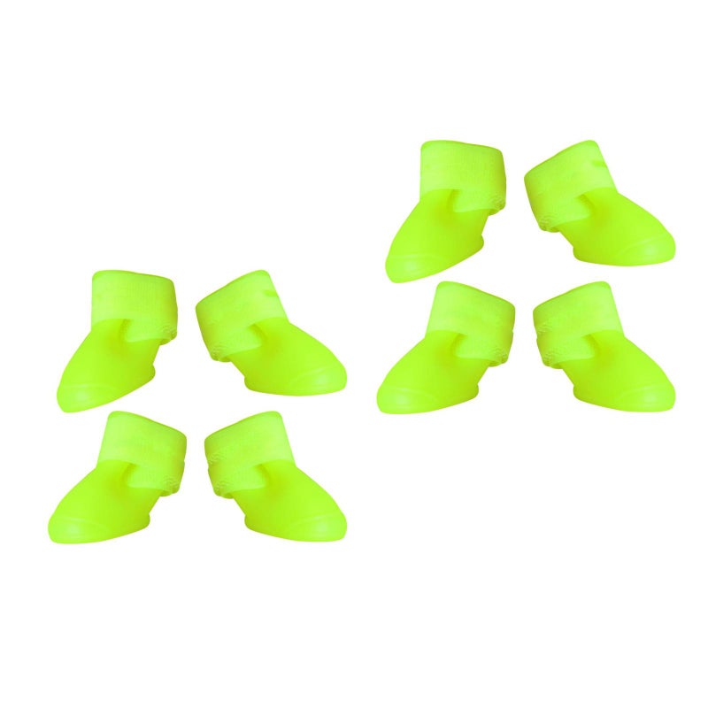 2pcs Little Pet Dog Puppy Anti- Rain Snow Boots Candy Colors Rubber Boots Shoes - Size L (Green) - Image 5