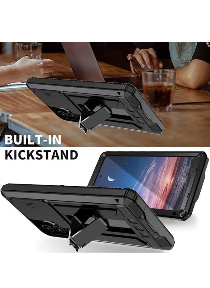 General Samsung S24 Ultra/S24 Plus/S24 Metal Case with Camera Screen Protector, Stand S24 Ultra/S24 Plus/S24 Sliding Camera Case, Full Body Rugged Military Aluminum Heavy Duty Case  - Image 2