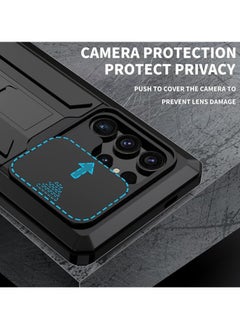 General Samsung S24 Ultra/S24 Plus/S24 Metal Case with Camera Screen Protector, Stand S24 Ultra/S24 Plus/S24 Sliding Camera Case, Full Body Rugged Military Aluminum Heavy Duty Case  - Image 4