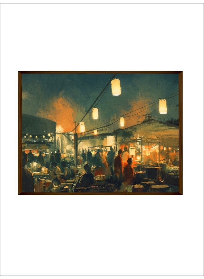 Artsense لوحة آرتسينس لتزيين الجدران لوحة جدارية تجريدية لغرفة المعيشة لوحة كبيرة لتزيين المنزل بإطار - متعددة الألوان / 30x40 بوصة / (76x101 سم) - Image 3