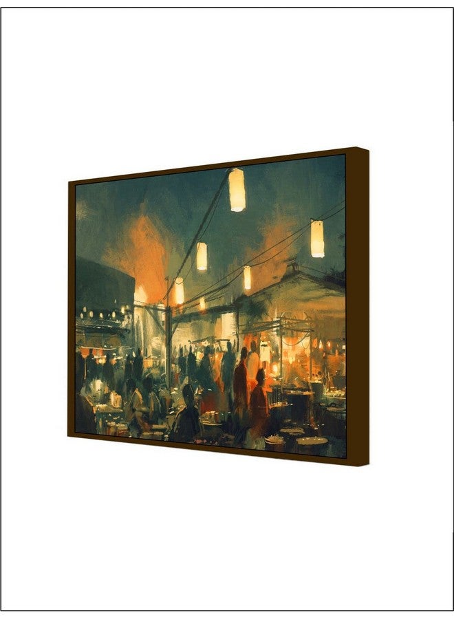 Artsense لوحة آرتسينس لتزيين الجدران لوحة جدارية تجريدية لغرفة المعيشة لوحة كبيرة لتزيين المنزل بإطار - متعددة الألوان / 30x40 بوصة / (76x101 سم) - Image 4