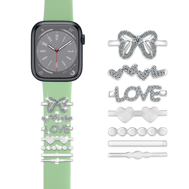 KASTWAVE Decorative Charms for Apple Watch Bands – Smart iWatch Band Accessories (7pcs, No Band) - Image 2