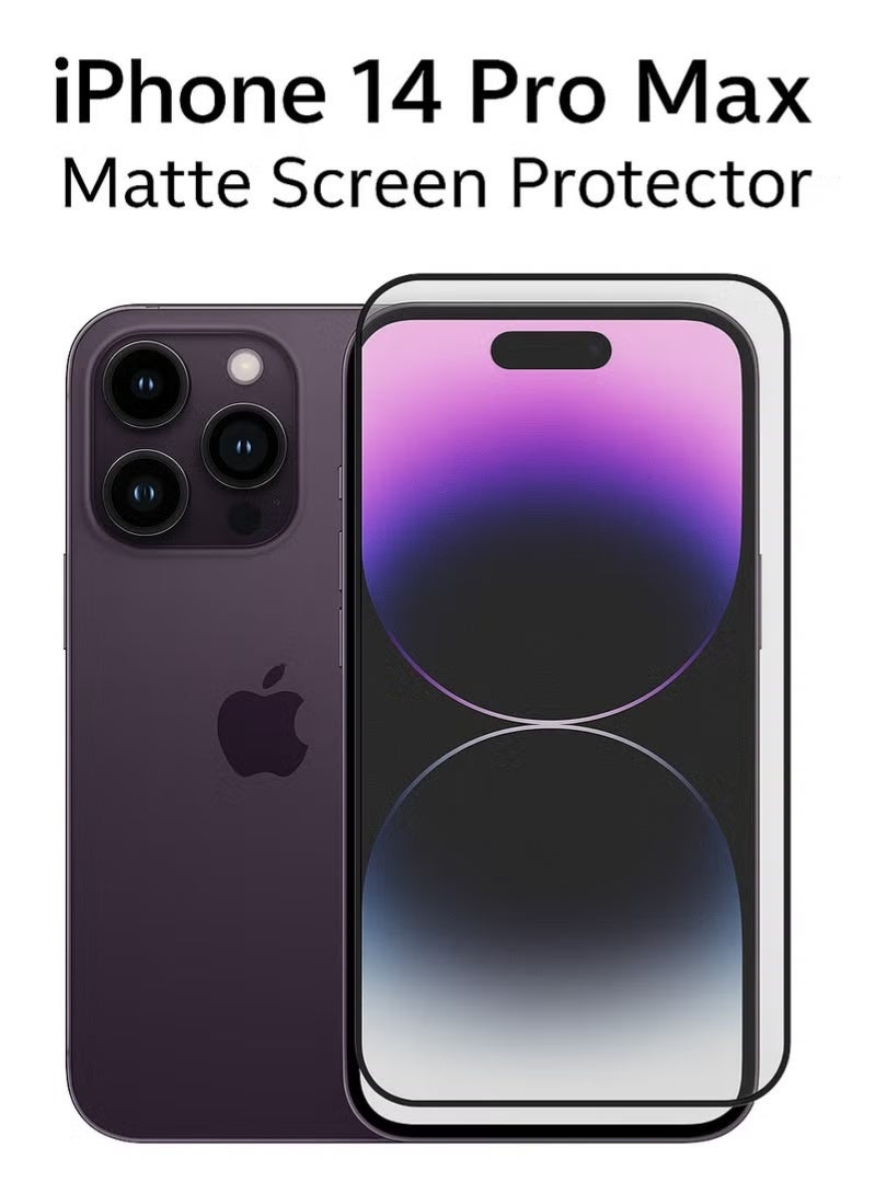 BAIKO Matte Glass Screen Protector for iPhone 14 Pro Max, Anti-Glare AG Tempered Glass, Fingerprint Resistant, Smooth Touch Screen Guard - Image 4