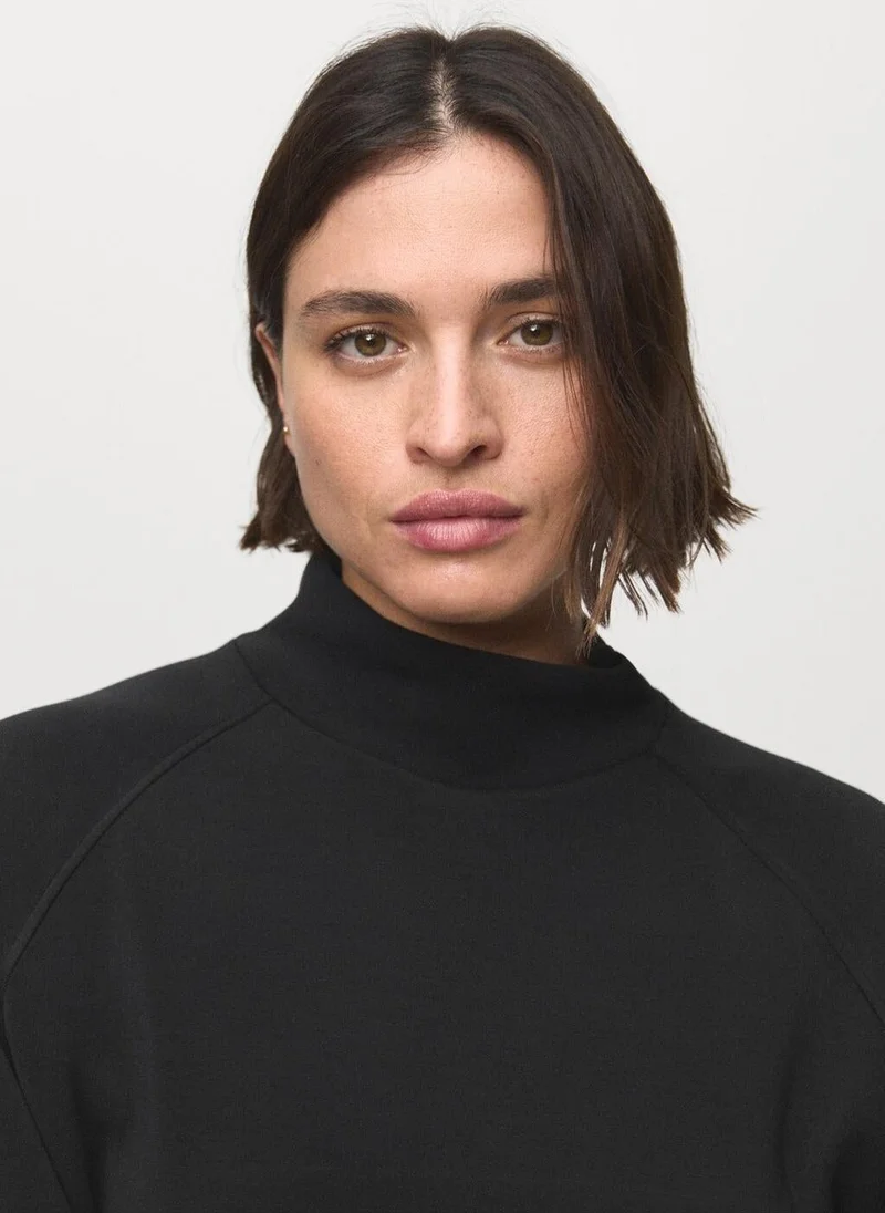MANGO High collar sweatshirt