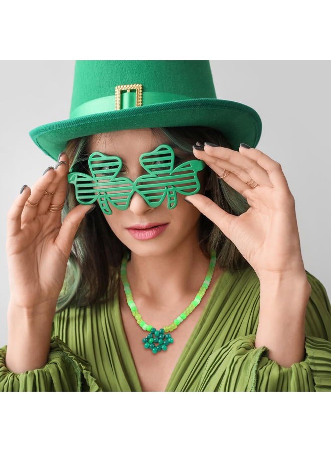 Funtopia Green Beads, St Patricks Day Beads, 1200 Pcs Pony Beads Bulk and Letter Beads, Kandi Beads Hair Beads for Girls Adults, Plastic Beads for Bracelets Jewelry Making St. Patrick's Decoration DIY Crafts - Image 2