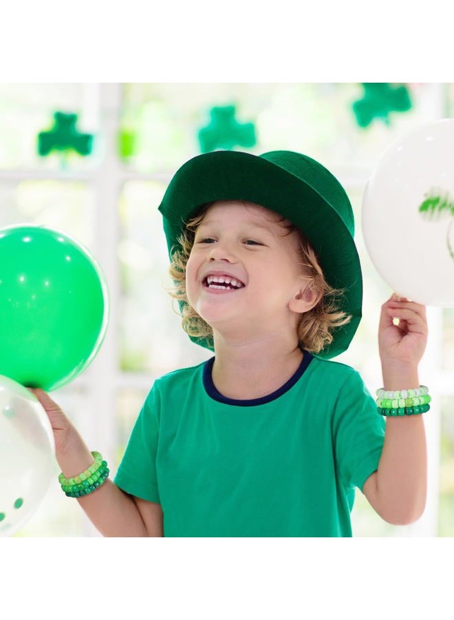 Funtopia Green Beads, St Patricks Day Beads, 1200 Pcs Pony Beads Bulk and Letter Beads, Kandi Beads Hair Beads for Girls Adults, Plastic Beads for Bracelets Jewelry Making St. Patrick's Decoration DIY Crafts - Image 3