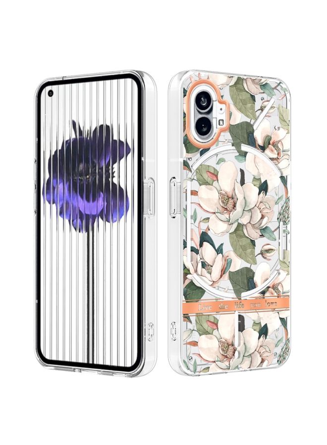 BGM Case Cover For Nothing Phone 1 Flowers and Plants Series IMD TPU Phone Case Green Gardenia