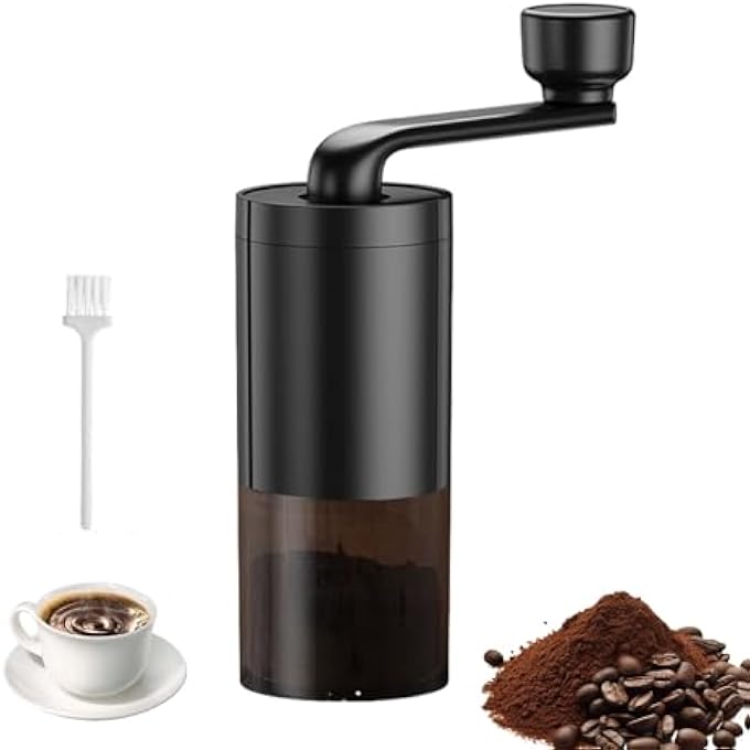 فاو دو مطحنة قهوة يدوية صغيرة الحجم لاسلكية للسفر مع نواة طحن سيراميكية مع فرشاة تنظيف وإعدادات طحن متعددة للتخييم والإسبريسو بالتنقيط والسفر في المكتب - Image 2