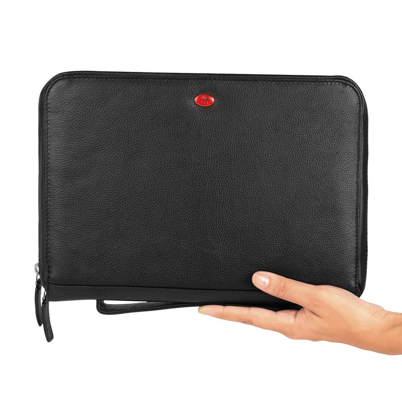 Perf Genuine Leather Portfolio Case | Multipurpose Document Holder, Certificate Folder, iPad & Stationery Organizer | Premium Finish for Office & Travel - Image 4