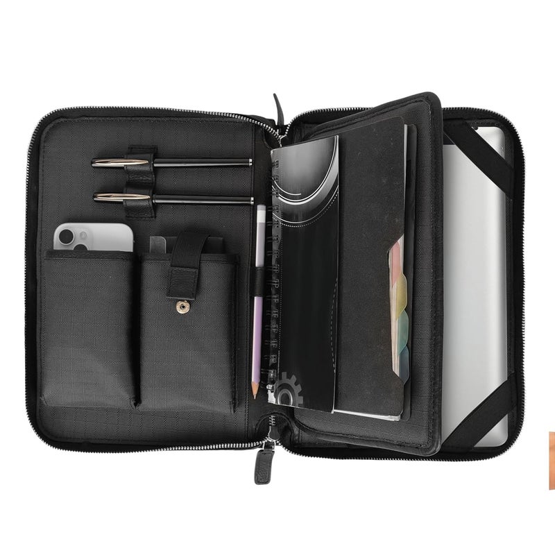 Perf Genuine Leather Portfolio Case | Multipurpose Document Holder, Certificate Folder, iPad & Stationery Organizer | Premium Finish for Office & Travel - Image 5