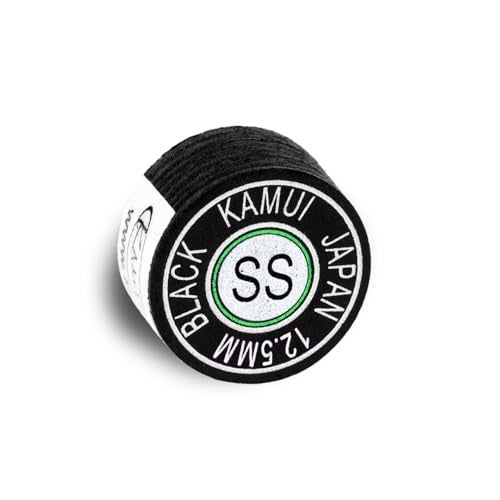 KAMUI Black Laminated Pool Billiard CUE TIP - 1 pc (Super Soft, 12.5 mm) - Image 1