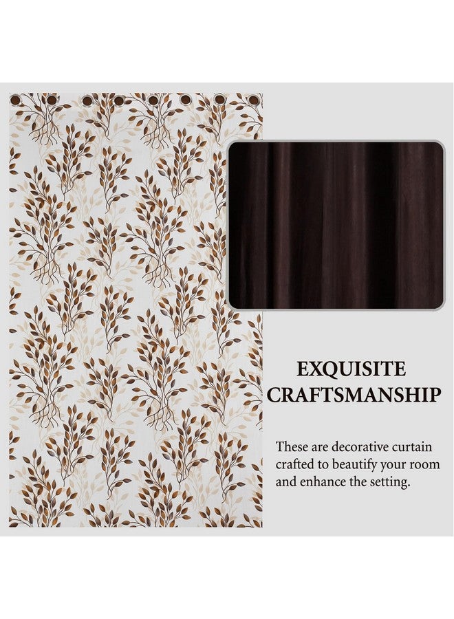 FRESH FROM LOOM Grommet Curtains for Door 9 Feet Long|Latest Big Window Curtain Premium Polyester Parda|Latest Modern Parde for Living Room Bedroom|Home Office Screens (Set of 3 | Coffee) - Image 2